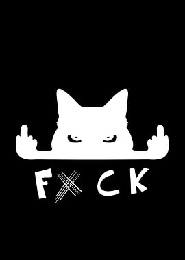 Offensive Cat Silhouette