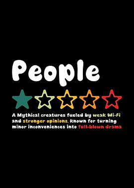 People definition funny people rating retro art