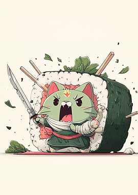 Sushi Cat Warrior