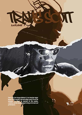 Travis Scott La Flame Portrait