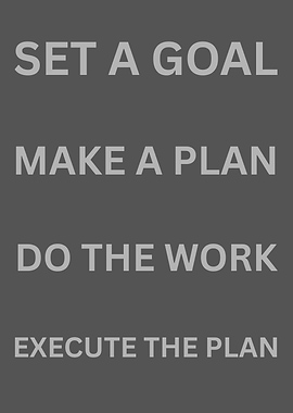 Motivational Text Art: Goal Setting