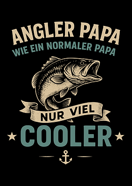 Angler Papa: Cooler Fishing Dad Design
