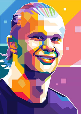 Erling Haaland Colorful Pop Art Portrait