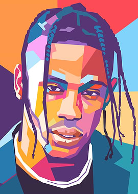 Travis Scott Pop Art Portrait