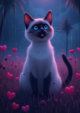 Siamese Cat Heart Field