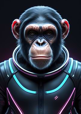 Cyberpunk Ape Portrait