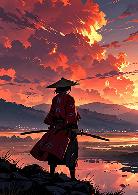 Samurai at Sunset
