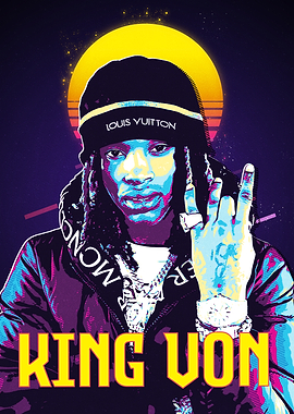 King Von Retro Portrait