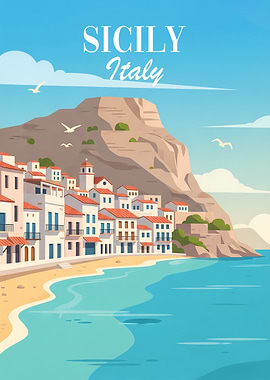 Sicily, Italy Coastal Town