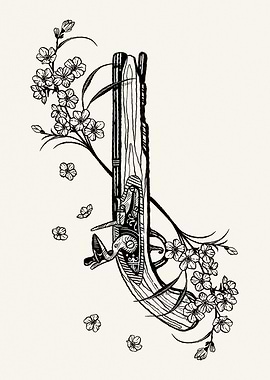 Flintlock with Forget-Me-Nots