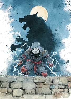 Cat Ninja and Werewolf Shadow