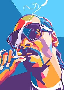 Snoop Dogg Colorful Pop Art Portrait