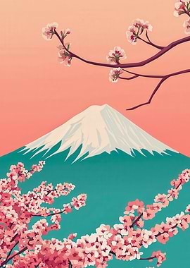 Mount Fuji Cherry Blossom Sakura Japan Spring Landscape