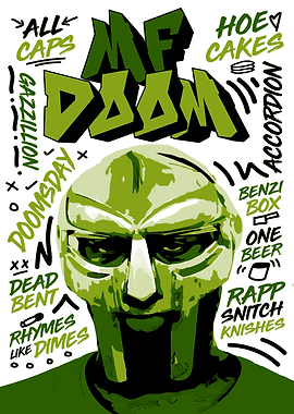 MF DOOM Green Portrait