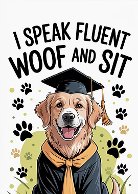 Dog Graduation Cartoon Art
