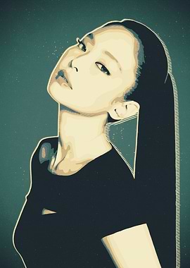 Jennie Kim Portrait Pop Art