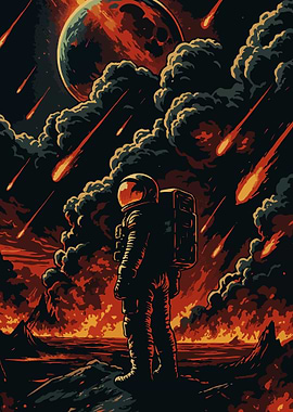 Astronaut on a Doomsday Planet