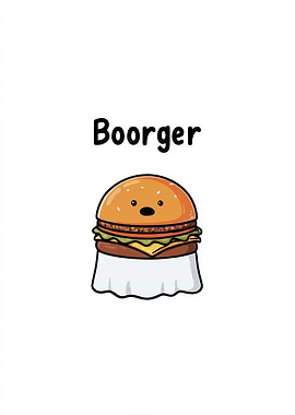 Cartoon Burger Ghost 'Boorger'