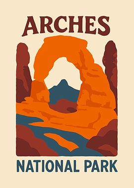 Arches National Park Travel Poster