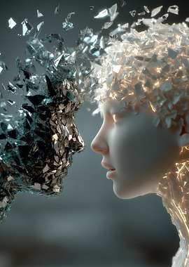 Shattered Faces: Light and Dark