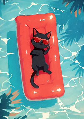Cool Cat Raft Animal