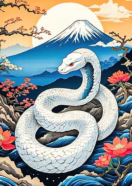 Snake Mount Fuji