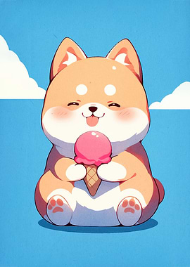 Cute Shiba Ice Cream
