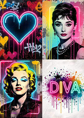 Pop Art Icons Collage