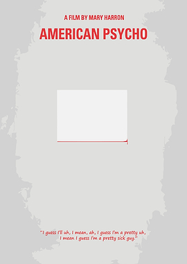 American Psycho Minimalist Movie Poster