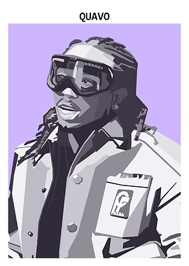 Quavo Portrait with Goggles and Prada