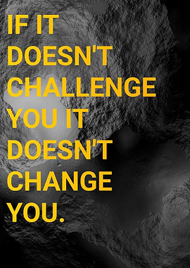 Inspirational Quote on Rock Texture