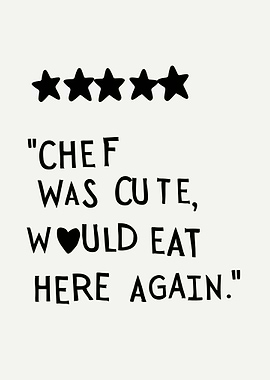 Cute Chef Review Art Print