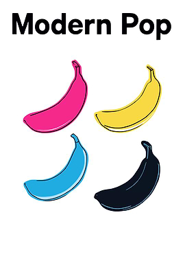 Modern Pop Art Bananas