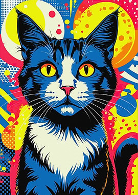 Pop Art Cat Portrait