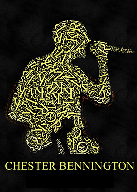Chester Bennington Typography Art