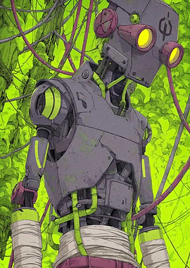 Robot in overgrown environment
