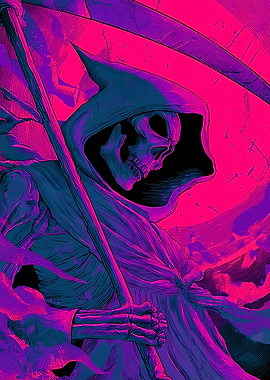 Grim Reaper in Purple and Blue