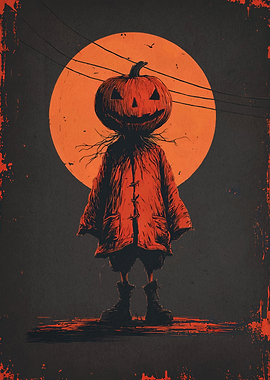 Halloween Pumpkin Scarecrow