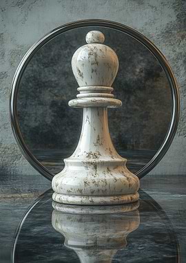 Chess Bishop with Circular Frame