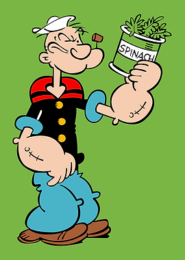 Popeye the Sailor Man with Spinach