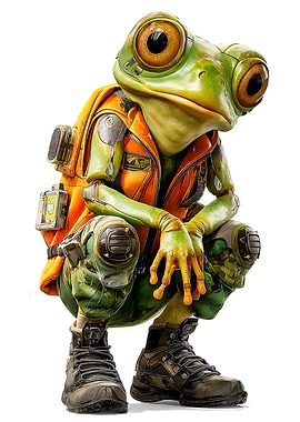 Cyberpunk Frog Adventurer