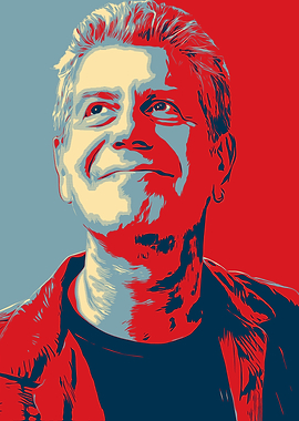Abstract Portrait of Anthony Bourdain