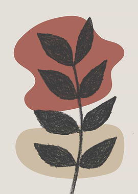 Abstract Plant with Geometric Shapes