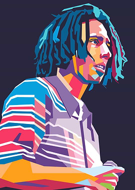 Colorful Portrait of a Zack De La Rocha