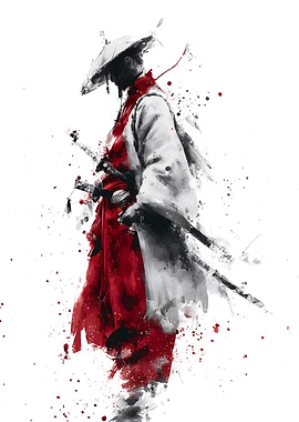 Samurai Warrior ink art