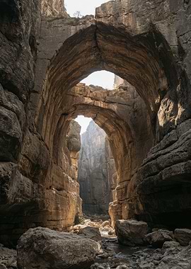 Stone Archway in Canyon