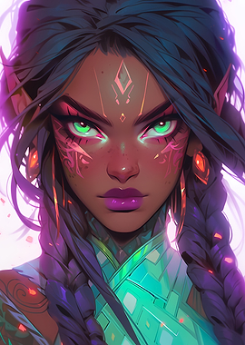 Fantasy Elf Portrait with Braids