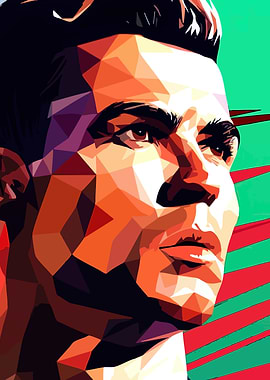 Cristiano Ronaldo Geometric Portrait