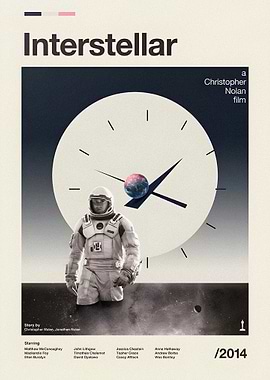 Interstellar Movie Poster Minimalist Design