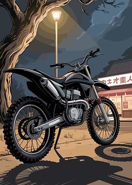 Black Motocross Japanese